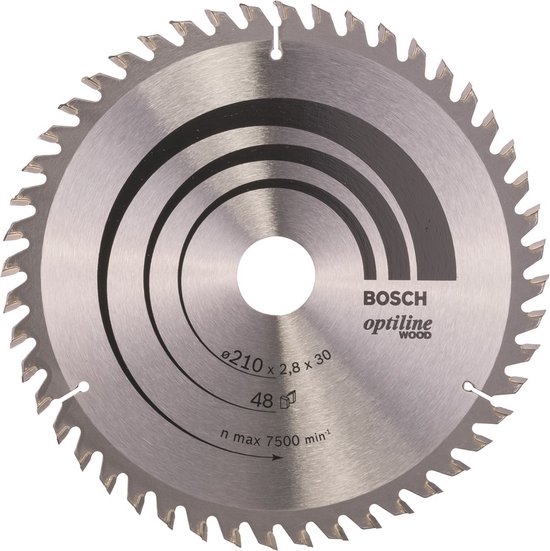 Bosch Cirkelzaagblad Optiline Wood - 210 x 30 x 2,8 mm - 48 tanden