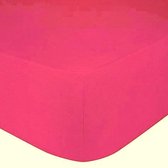 Bed Care Jersey Stretch Hoeslaken - 200x200/220 - 100% Katoen - 40CM Hoekhoogte - Donker Roze