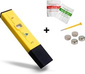 Digitale pH-meter met kalibratie, batterij en opbergbox - PH meter zwembad - Zuurtegraad meten - PH waarde meten - pH indicator
