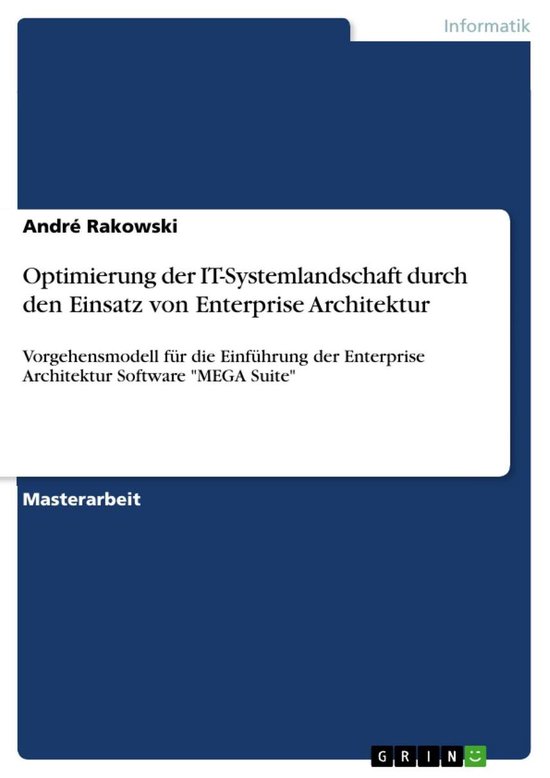 Optimierung der IT-Systemlandschaft durch den Einsatz von En ... - cover
