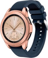 Siliconen Smartwatch bandje - Geschikt voor  Samsung Galaxy Watch siliconen bandje 42mm - donkerblauw - Horlogeband / Polsband / Armband
