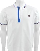 Fred Perry - Narifuri Placket Polo Shirt - Polo Narifuri - XXL - Wit