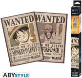 ONE PIECE - Wanted Luffy & Ace - Set 2 posters '52x38'