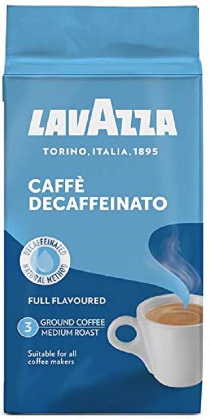 Lavazza Café Decaffeinato Caffeinevrij Decaf Gemalen / Filterkoffie 250 gram