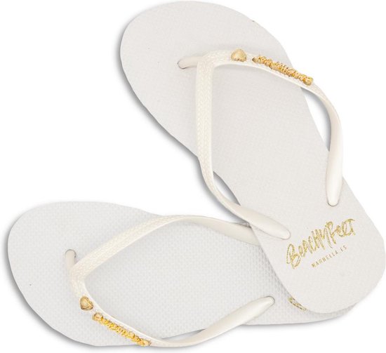 BeachyFeet Teenslippers Blanco - Wit - 37