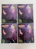 Glow in the dark halloween accessoires (duivel) - set van 4 stuks (3-delig)