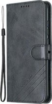 Leren Bookcase voor Samsung Galaxy A40 | Hoogwaardig PU Leren Hoesje | Lederen Wallet Case | Kaarthouder | Portemonnee | Zwart