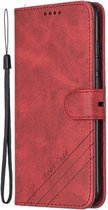 Leren Bookcase voor Samsung Galaxy A40 | Hoogwaardig PU Leren Hoesje | Lederen Wallet Case | Kaarthouder | Portemonnee | Rood