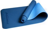 Minnee Sports Comfortabele Anti Slip Yoga Mat | ECO mat van natuurrubber en TPE toplaag | 183 x 61 x 0.6 cm | blauw