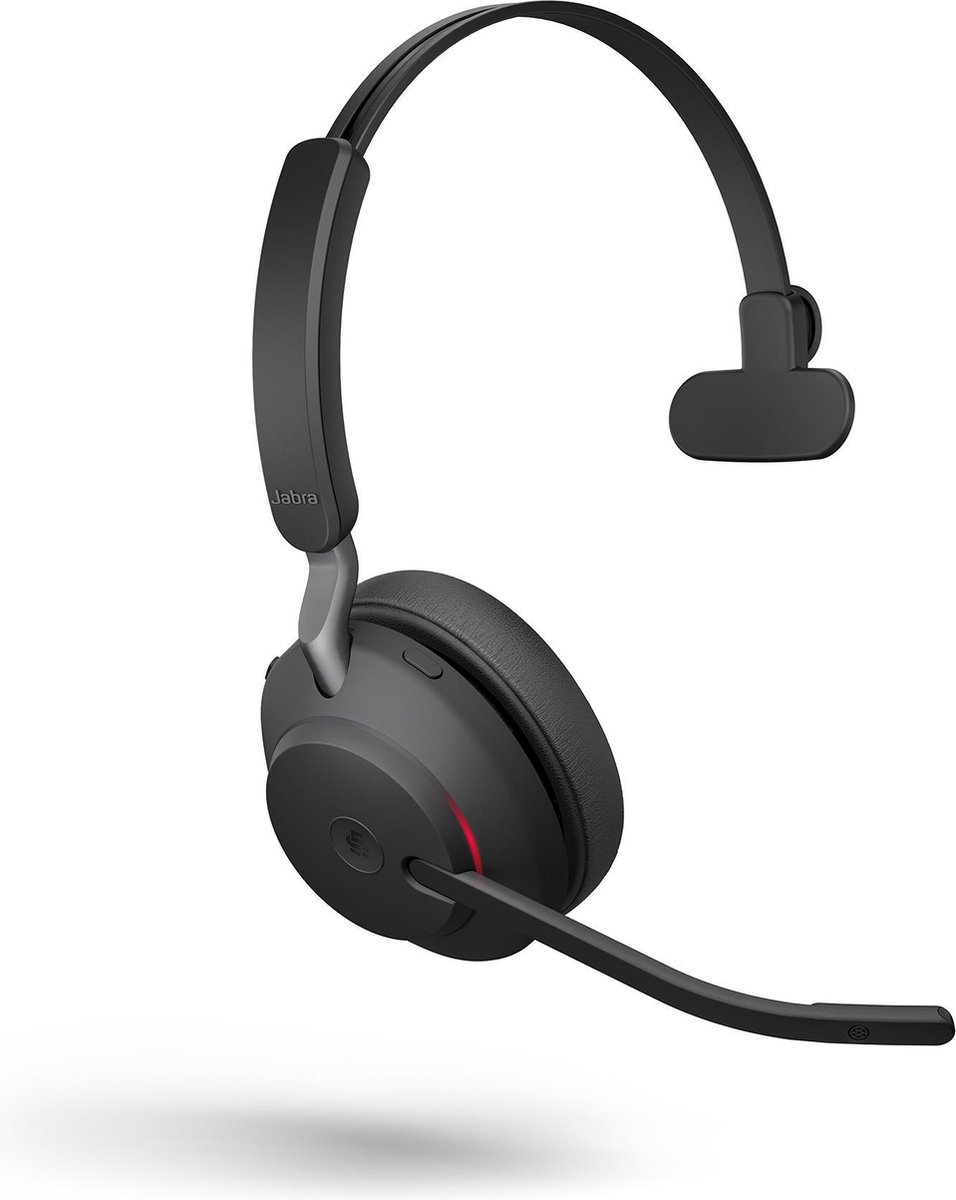 Jabra Evolve2 65 MS Mono Bluetooth Headset USB-A - Microsoft Teams gecertificeerd - Incl. Laadstandaard - Zwart