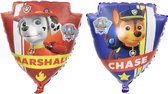 CHASE-MARSHALL-DUBBELZIJDIGE-60x45CM- 1 + 1 GRATIS - BADGE-VORM-FOLIE-BALLON