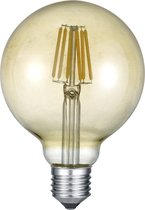 LED Lamp - Filament - Trion Globin - E27 Fitting - 6W - Warm Wit 2700K - Amber - Aluminium - BSE