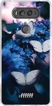 LG V20 Hoesje Transparant TPU Case - Blooming Butterflies #ffffff