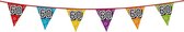 1x stuks vlaggenlijnen met glitters 60 jaar thema feestartikelen - Verjaardag versieringen - 8 meter - Plastic