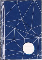 Cahier de luxe format A6 couverture rigide bleue - Cahier