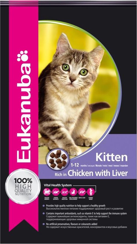 Eukanuba Cat & Kitten - Kip/Lever - Kattenvoer - 10 kg