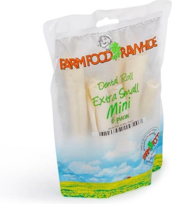 Farm Food Dental Roll Xs Mini Rund Hondensnacks 13 cm bol