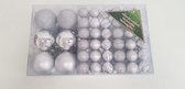 Set kerstballen zilver 86 stuks