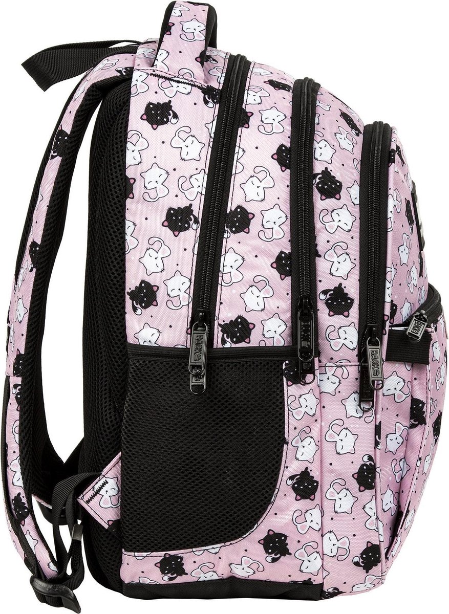 BackUP Rugzak Sweet Kittens - 39 x 26 x 20 cm - Roze