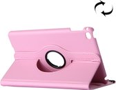 Litchi textuur 360 graden roterende horizontale Flip effen kleur lederen draagtas met houder en intelligente slaap / Wake-up functie voor iPad Pro 12 9 inch(Pink)