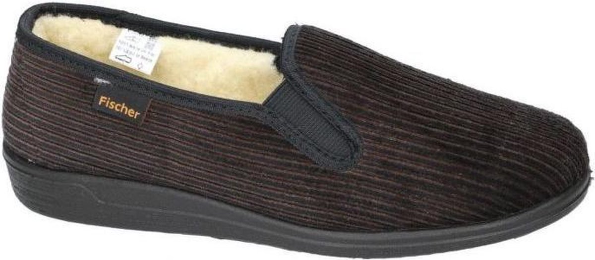 Fischer -Heren - bruin donker - pantoffels & slippers - maat 40
