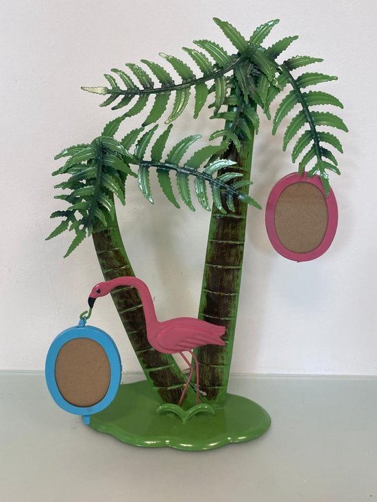 Metalen palmboom decoratie met flamingo en fotolijstjes - 1 stuk (diverse  kleuren) | bol.com