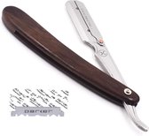 Parker Barbermes / Shavette SRDW Sheesham Wood incl 10 Mesjes