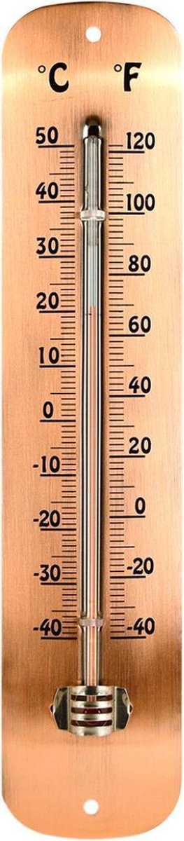 RVS Tuin/buiten thermometer koperkleurig 30 cm - Buitenthermometers -  Verkoperde... | bol.com