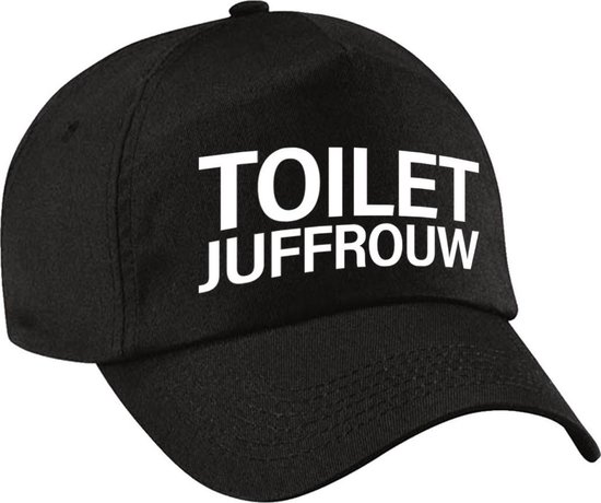 Toiletjuffrouw verkleed pet zwart voor dames en heren - toiletjuffrouw  baseball cap -... | bol.com