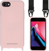 iMoshion Color Backcover met koord hoesje - Nylon Strap iPhone SE (2022 / 2020) / 8 / 7 hoesje - Roze
