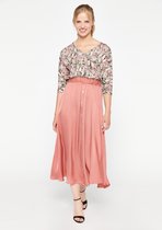 LOLALIZA Maxi rok met knoopjes - Roze - Maat M