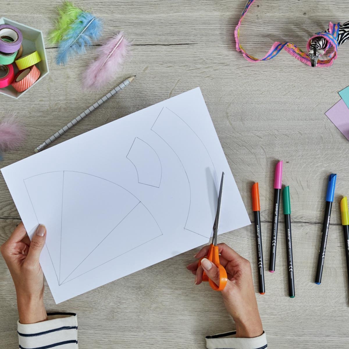 edding 1200 viltstift fijn - zwart rood blauw groen geel oranje bruin violet roze lichtblauw - set met 10 heldere kleuren - ronde punt 1mm - viltpunt voor tekenen en schrijven - voor school of mandala — afbeelding 14