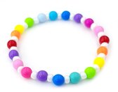 Kinderarmband kralenarmband voor kinderen met kunststof en glaskraaltjes multicolor