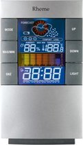 Digitale Weerstation - Thermometer - Hygrometer - Alarm - Kleuren Display - Zilver - Rheme