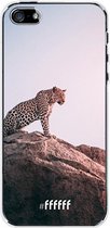 iPhone SE (2016) Hoesje Transparant TPU Case - Leopard #ffffff