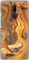 Nokia 7 Plus Hoesje Transparant TPU Case - Brownie Caramel #ffffff