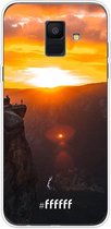 Samsung Galaxy A6 (2018) Hoesje Transparant TPU Case - Rock Formation Sunset #ffffff