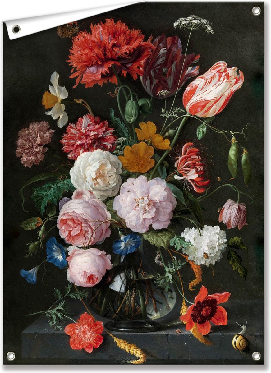 Tuinposter/Tuindoek Stilleven met bloemen - Jan Davidsz. de Heem - 50x70 cm