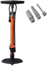 Bol.com Fietspomp met drukmeter 12 Bar Inclusief Adapters Voor Verschillende Ventielen Bike Pump FietsPomp - Staande fietspomp -... aanbieding
