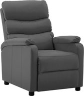 LW Collection Fauteuil - Imitatieleer - Grijs - Verstelbaar