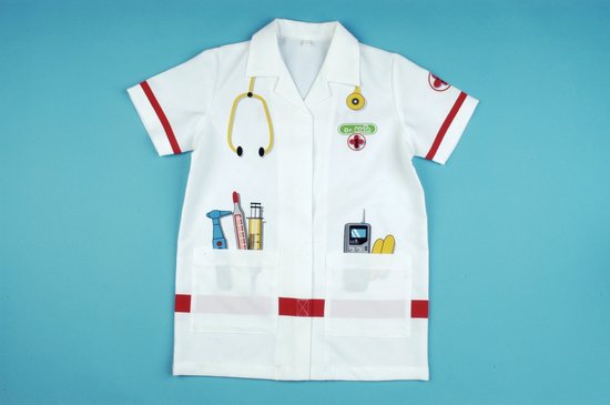 Klein Toys doktersjas - one size - 55 cm lang - geschikt voor kinderen vanaf 3 jaar - wit - Klein