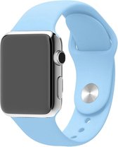 iWatch bandje – Licht Blauw – 38/40 mm – Apple Watch – Sportbandje – Light blue - S/M – Siliconen - Apple Watch Serie 3/2/1 – Apple Watch Serie 5/4