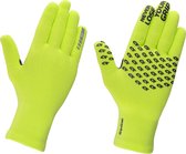 GripGrab - Waterproof Knitted Thermo Fietshandschoenen Regen Handschoenen - Geel Hi-Vis - Unisex - Maat XS/S