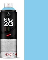 MTN Nitro 2G Matt Light Blue Aerosol - 500 ml, pouvoir couvrant extrêmement élevé