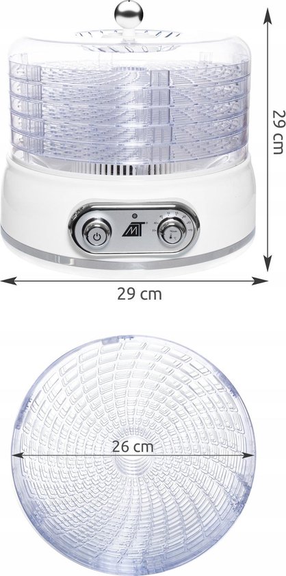 Fockety Voedseldroger, instelbare timer en temperatuurregeling, 360