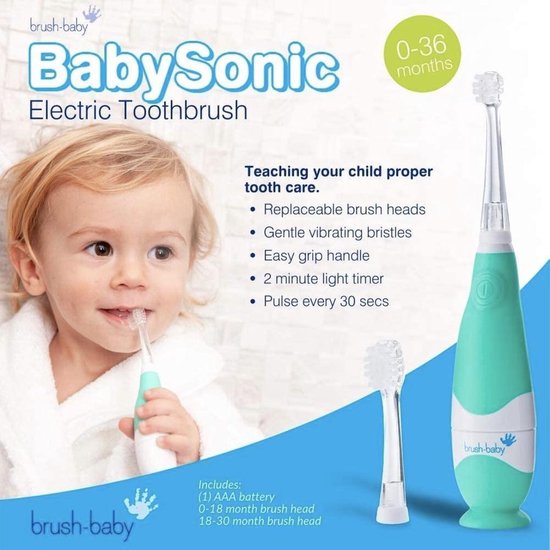 BabySonic Elektrische Tandenborstel voor Baby's en Peuters Blauw | bol.com