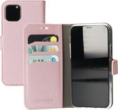 Mobiparts hoesje geschikt voor Apple iPhone 11 Pro - Saffiano Wallet/Portemonnee hoesje - Magneet Sluiting - 3 Opbergvakken - Roze
