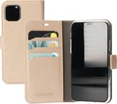 Mobiparts hoesje geschikt voor Apple iPhone 11 Pro - Saffiano Wallet/Portemonnee hoesje - Magneet Sluiting - 3 Opbergvakken - Bruin Koper