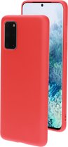 Mobiparts Siliconen Cover Case Samsung Galaxy S20 Plus 4G/5G Scarlet Rood hoesje