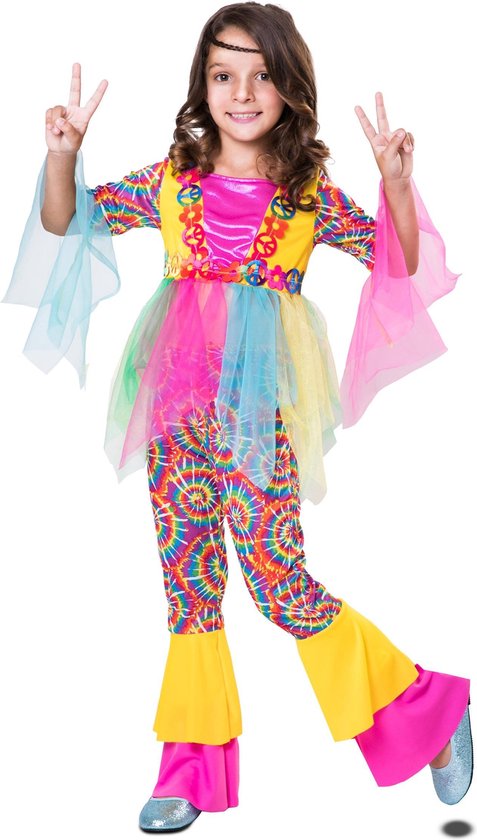 VIVING COSTUMES S.L - Tule hippie kostuum voor meisjes - jaar